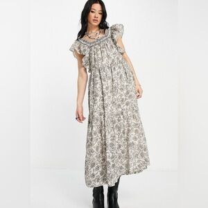 Free People Bonita Floral Midi Dress- size L